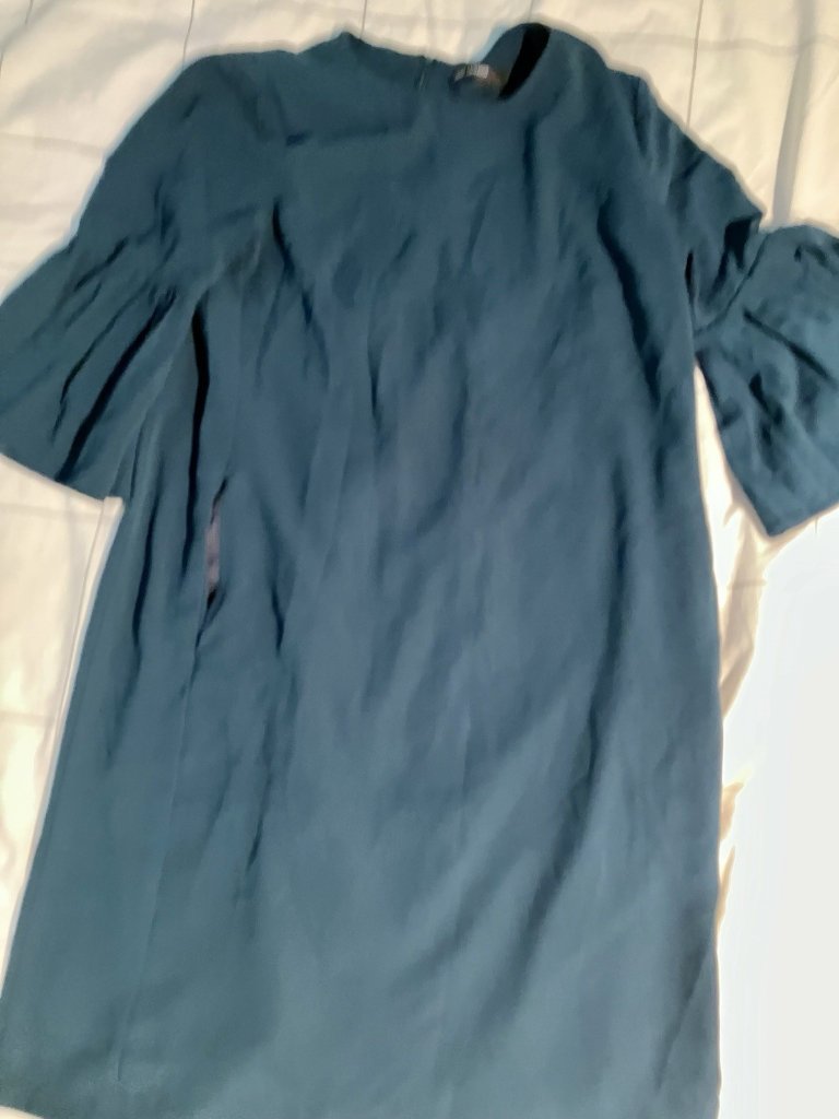 Maggy London Teal Flare Sleeve Dress M